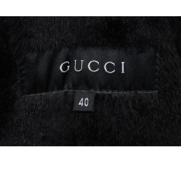 Gucci Tom Ford Era F/W 1999 Black Suede and Shearling Coat 90s Y2K Vintage - Picture 5 of 16